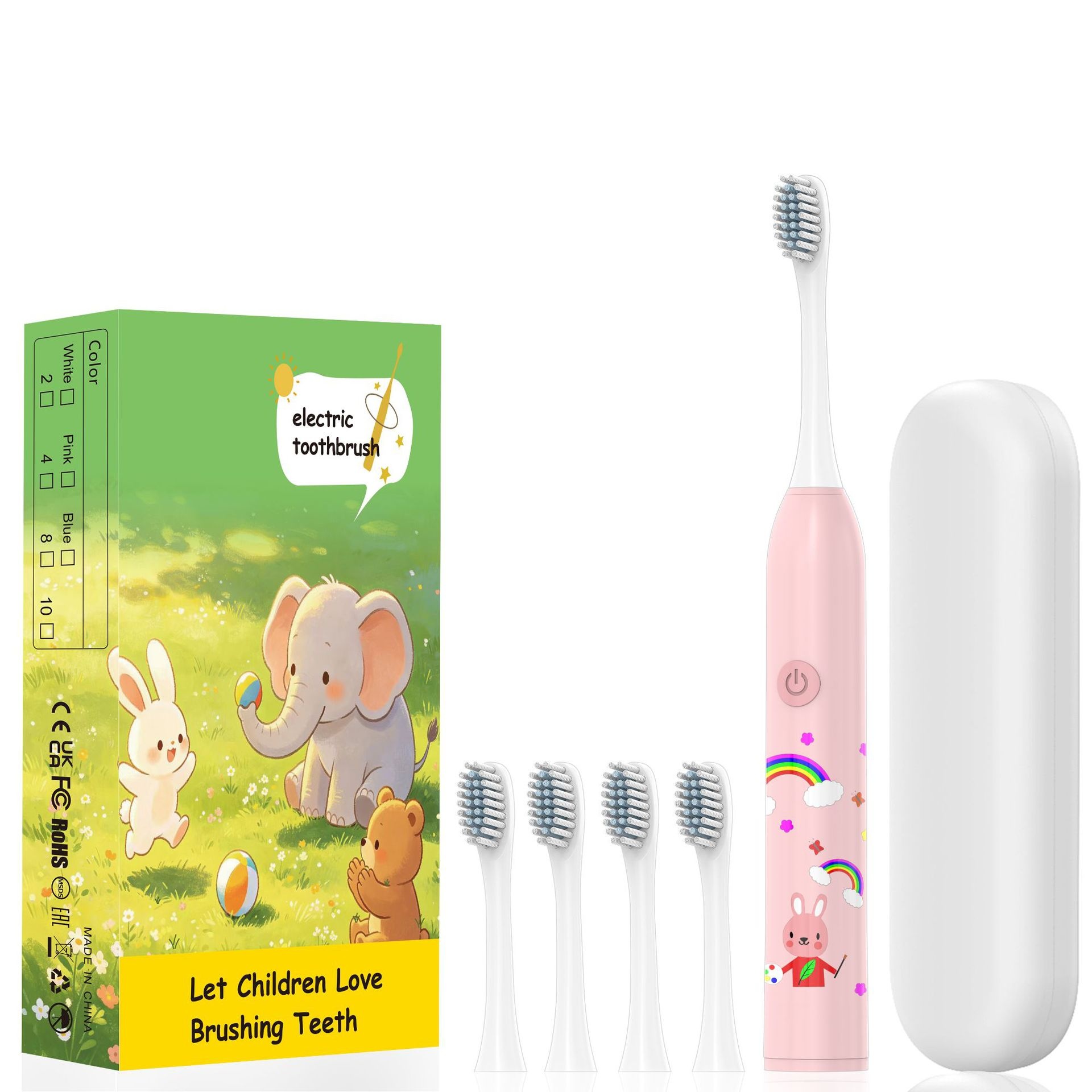 Playful Kids Electric Toothbrush, Extra-Soft Bristles, Fun Design