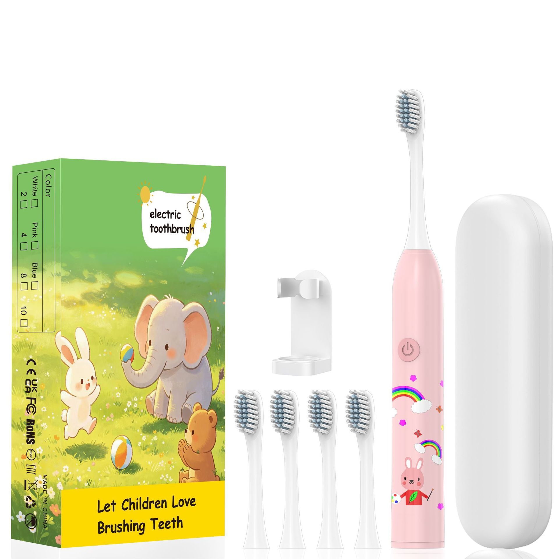 Playful Kids Electric Toothbrush, Extra-Soft Bristles, Fun Design