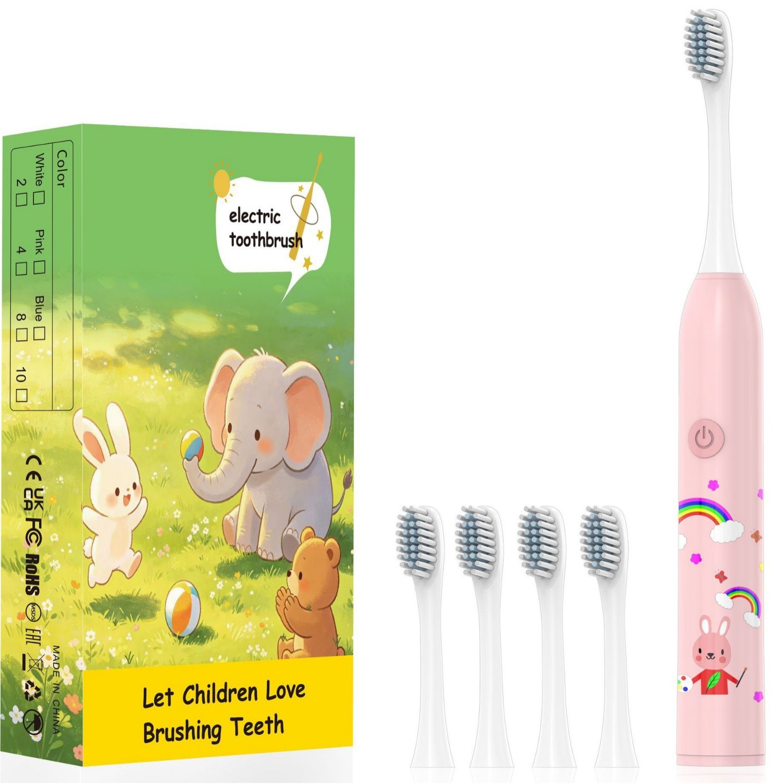 Playful Kids Electric Toothbrush, Extra-Soft Bristles, Fun Design