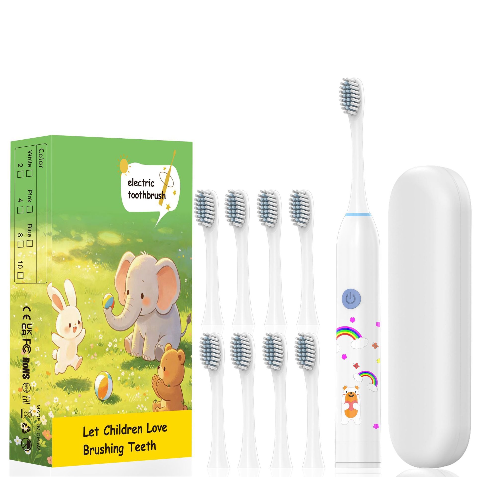 Playful Kids Electric Toothbrush, Extra-Soft Bristles, Fun Design