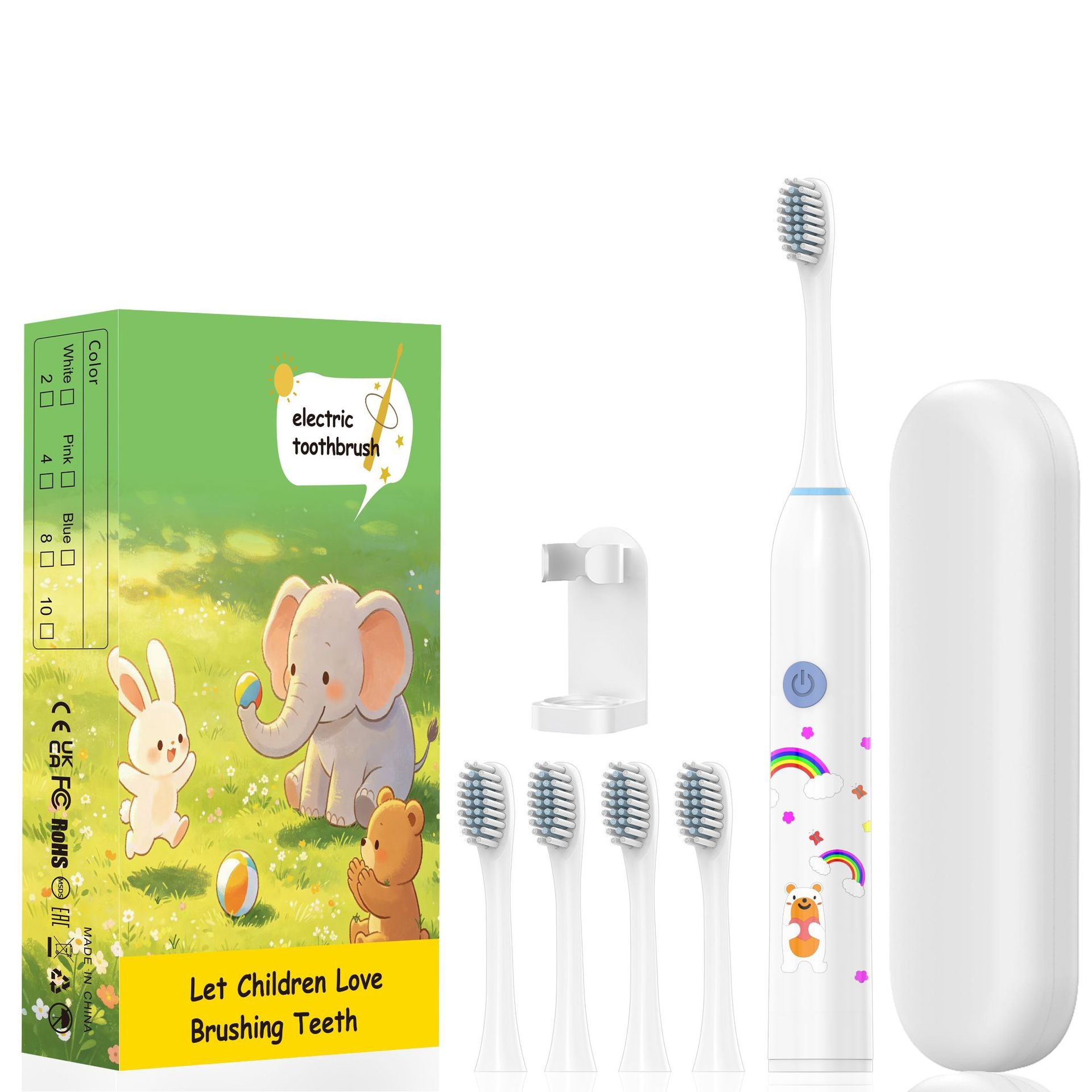 Playful Kids Electric Toothbrush, Extra-Soft Bristles, Fun Design