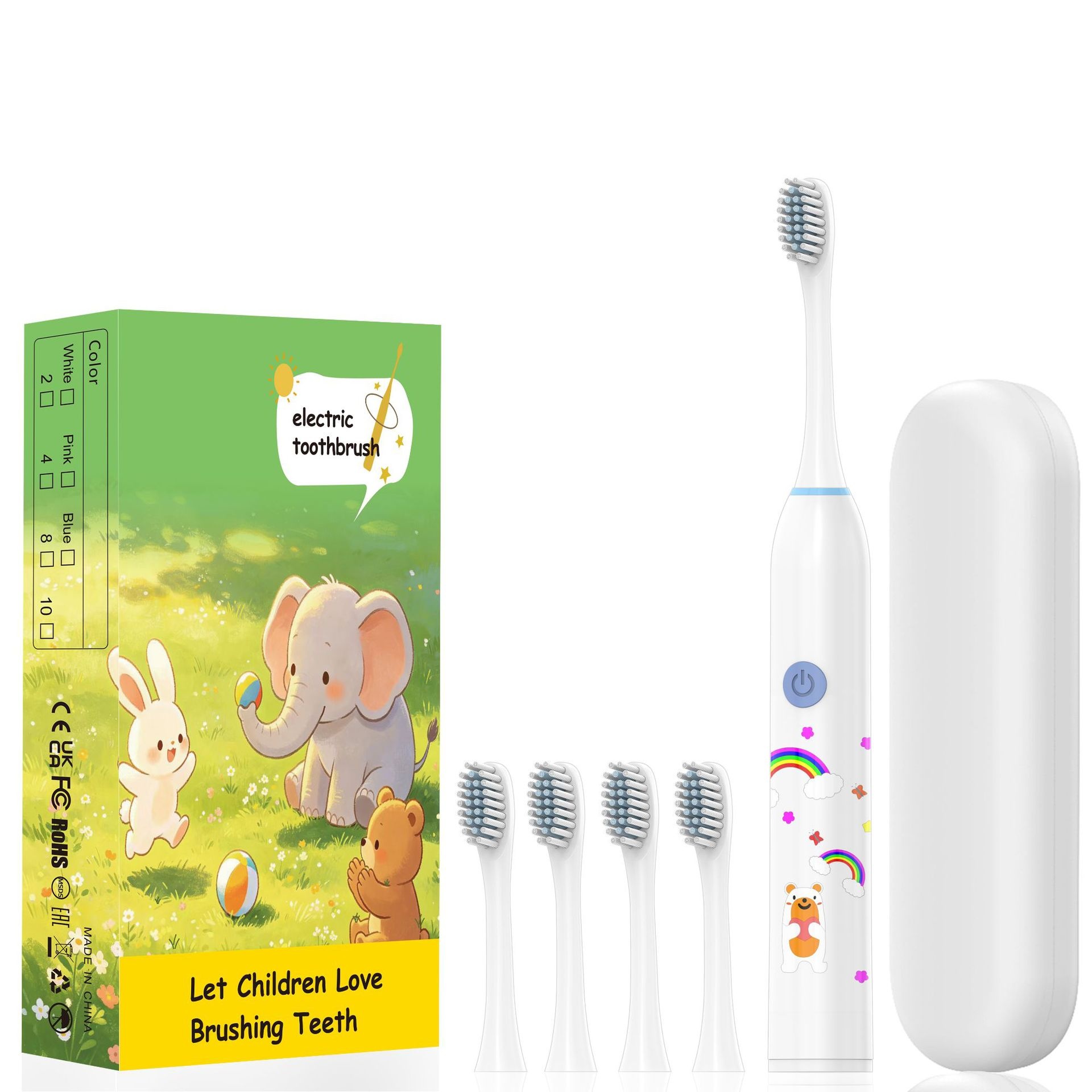 Playful Kids Electric Toothbrush, Extra-Soft Bristles, Fun Design