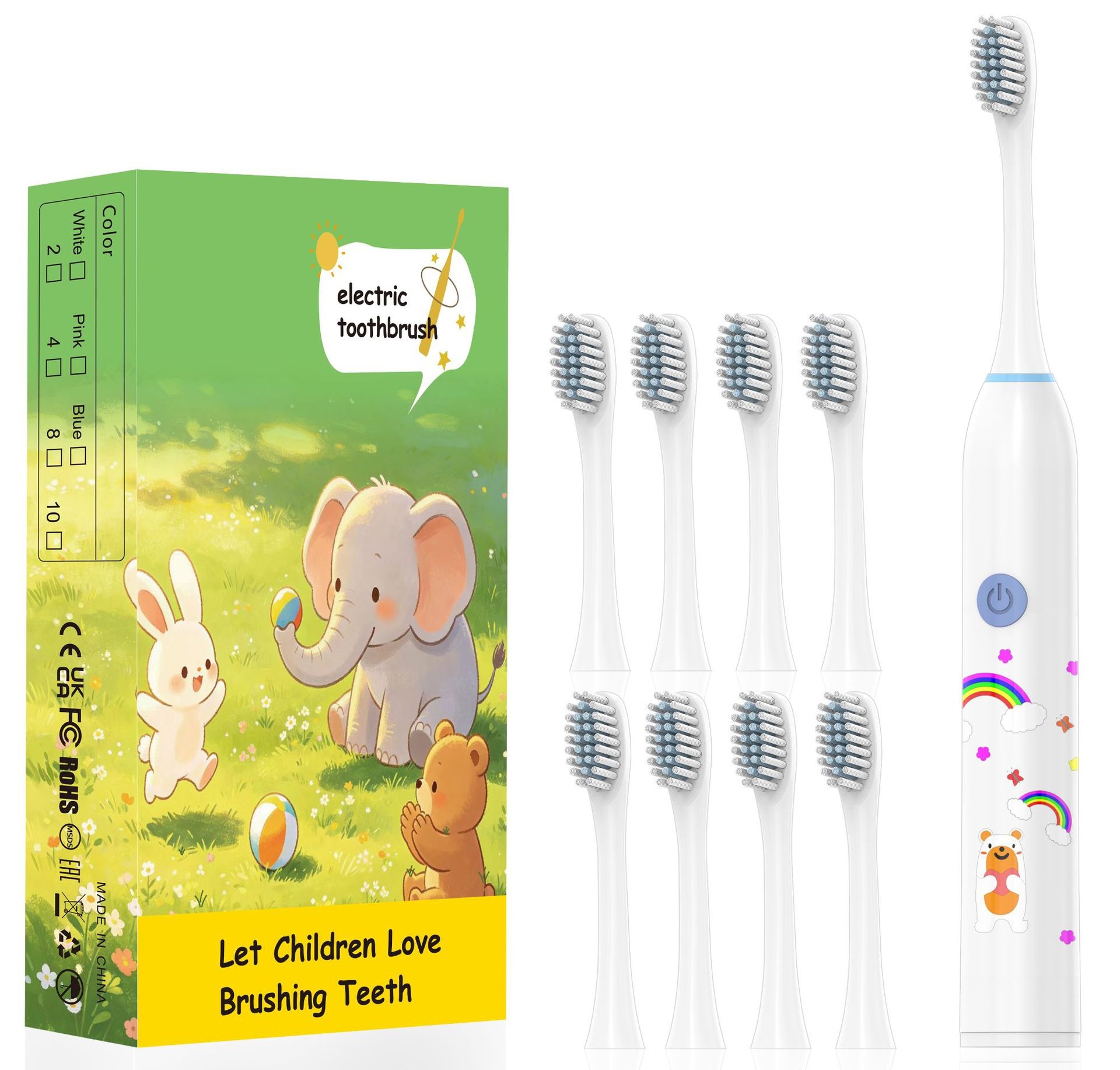 Playful Kids Electric Toothbrush, Extra-Soft Bristles, Fun Design