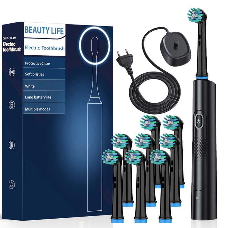 Brosse à dents électrique professionnelle Beauty Life, nettoyage en profondeur, 4/8 têtes
