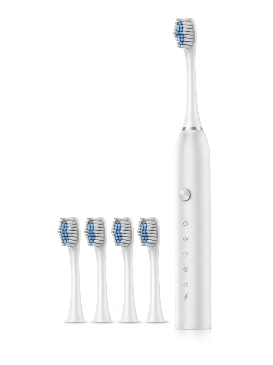 Brosse à dents électrique sonique haute fréquence IHEALTHY, 5 modes, 8 têtes de brosse, étui