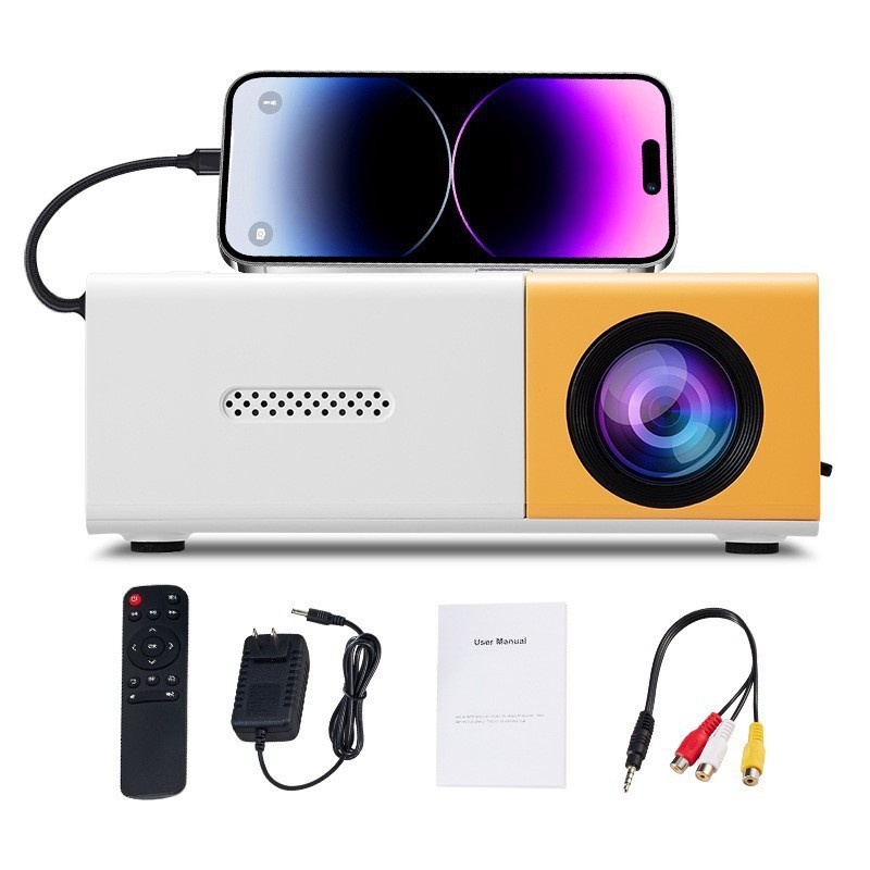 Portable Mini 1080P Full HD Projector for Home Theater & Outdoor Use -Model#YG300