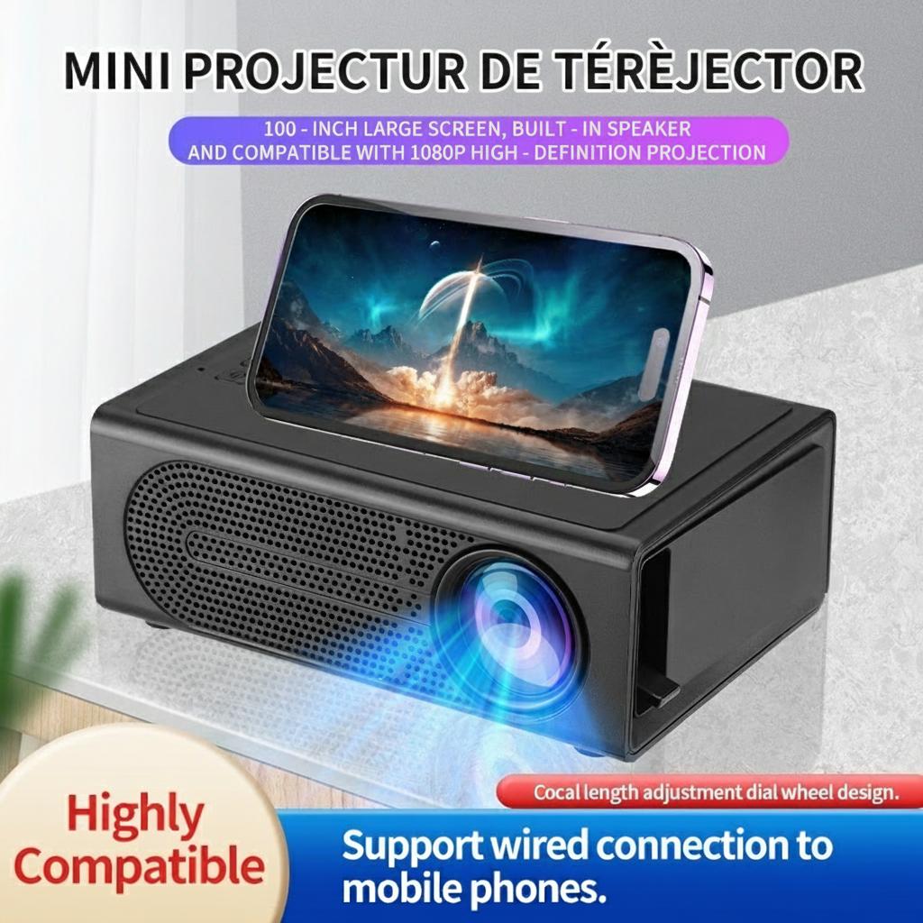Mini projecteur intelligent portable pour téléphone portable 1080p Full HD - Compatible Android et iOS - Modèle n° M200S