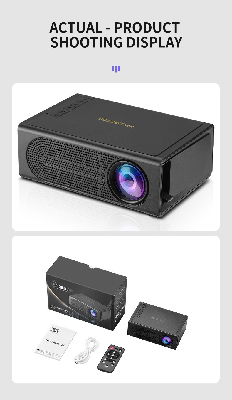 Mini Portable Mobile Phone 1080PFull HD Smart Projector - Support Android & IOS Connectable - Model#M200S
