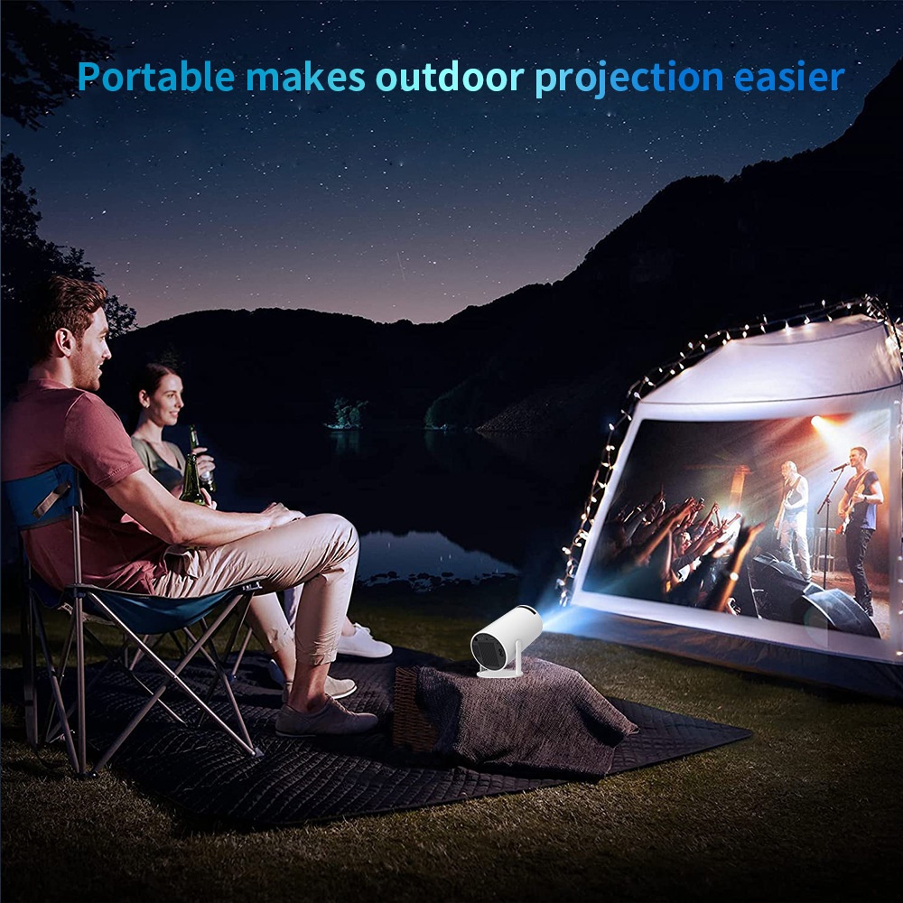 Portable Smart 4K Projector Android 11.0 720P 1280 x 720P Support , 130" screen display Model#HY300 Pro