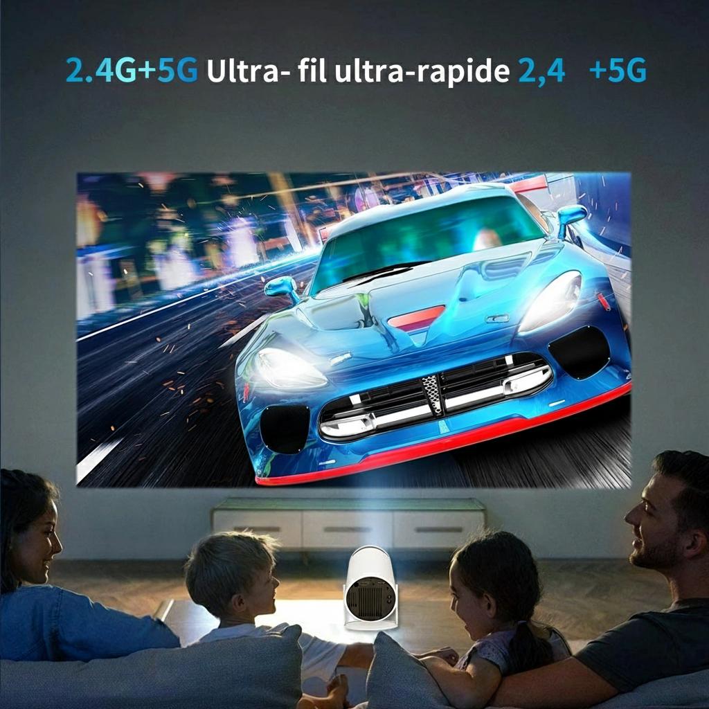 Projecteur portable intelligent 4K Android 11.0, compatible 720p et 1280 x 720p, écran de 130 pouces, modèle HY300 Pro