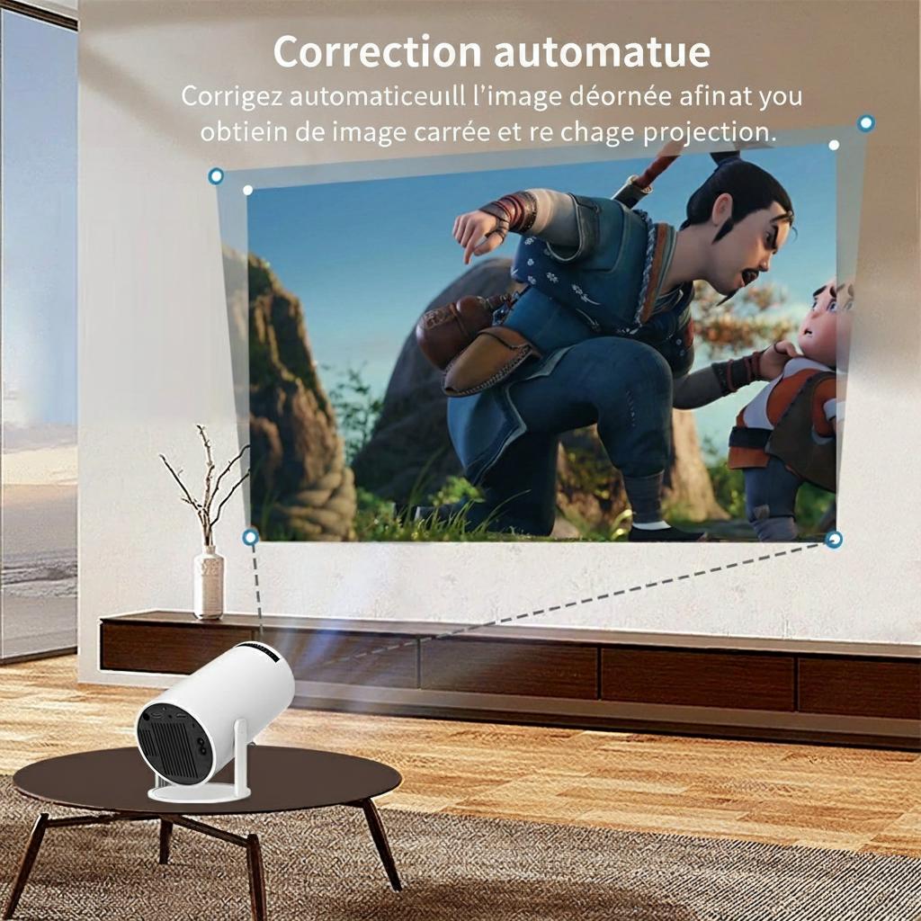 Projecteur portable intelligent 4K Android 11.0, compatible 720p et 1280 x 720p, écran de 130 pouces, modèle HY300 Pro
