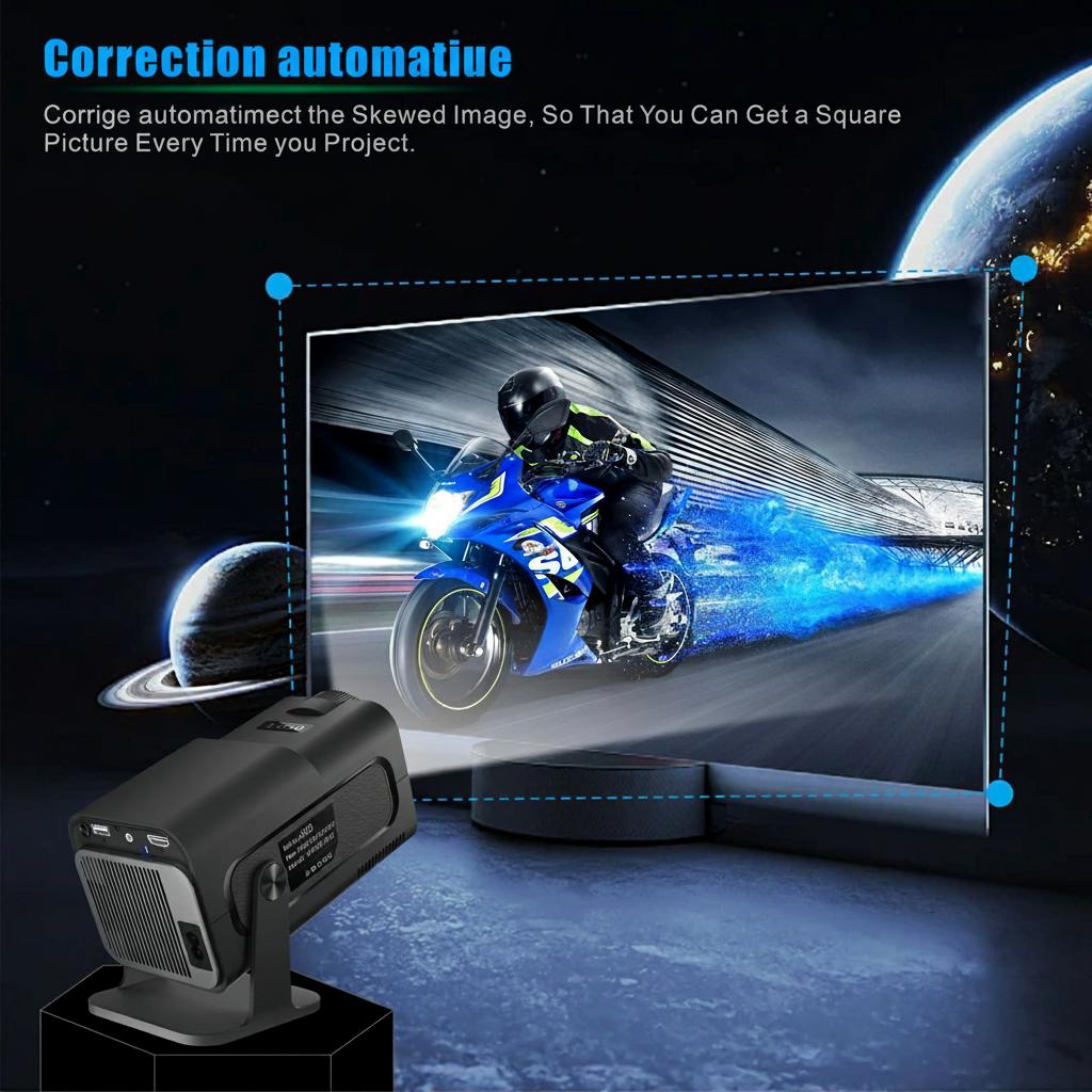 Mini projecteur intelligent portable 4K compatible Android 11.0 avec correction automatique de l'échelle - Modèle n° HY320mini