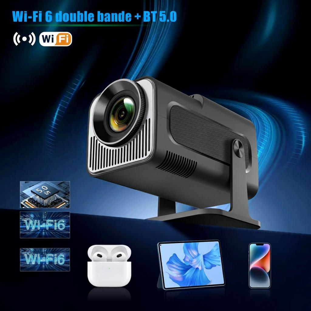 Mini projecteur intelligent portable 4K compatible Android 11.0 avec correction automatique de l'échelle - Modèle n° HY320mini