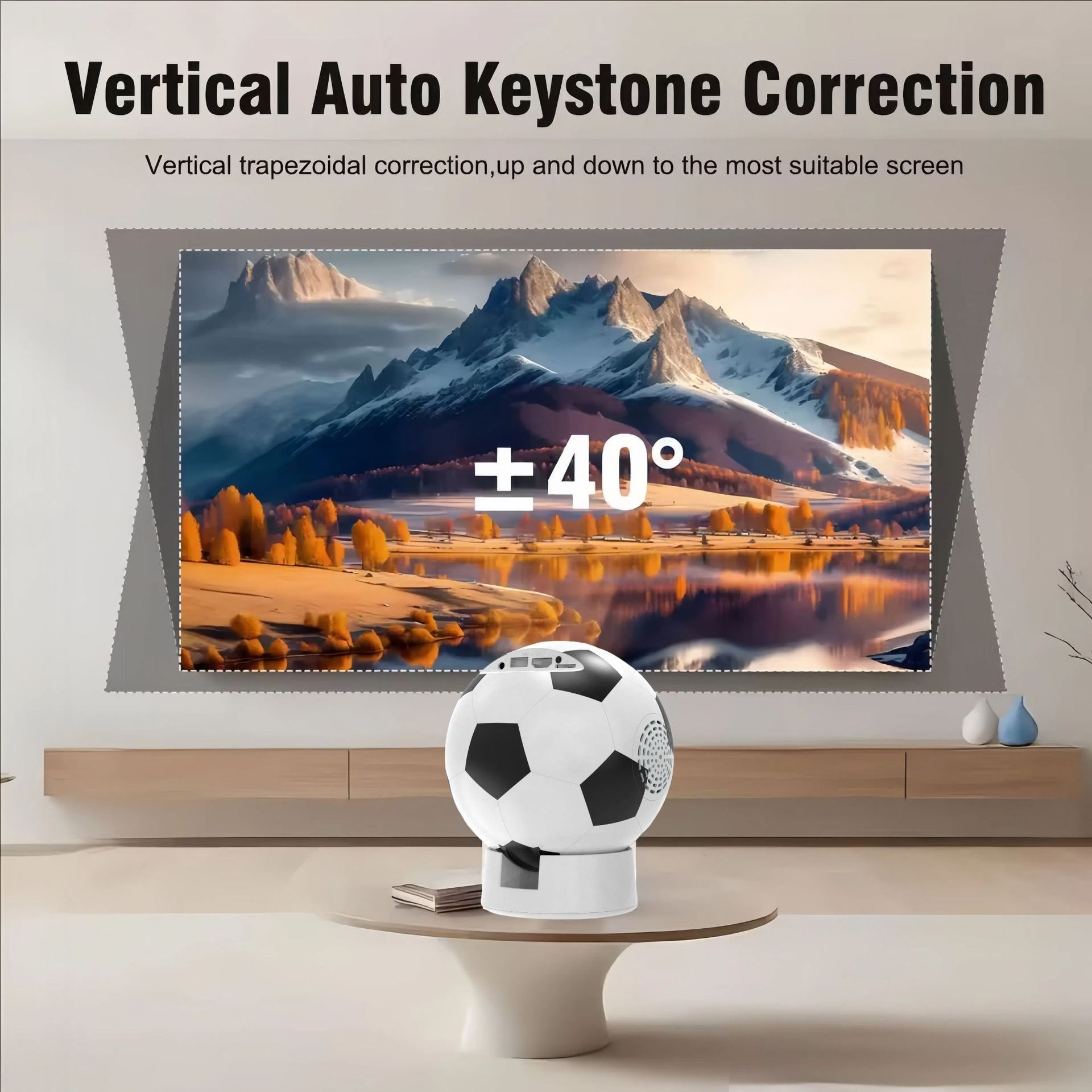 2026 World Cup Football 4K Smart Projector -  Support Android 13, 1080P HD, up to 130" display- Model#Q8
