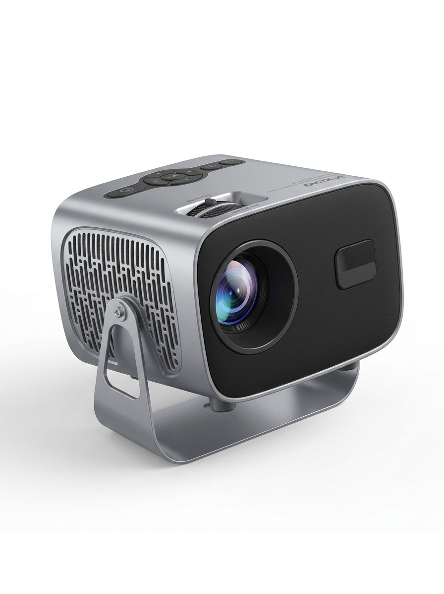 Portable 4K Smart Projector with Android 11, WiFi BT-5 & Bluetooth with auto electronic focus - Model#A10