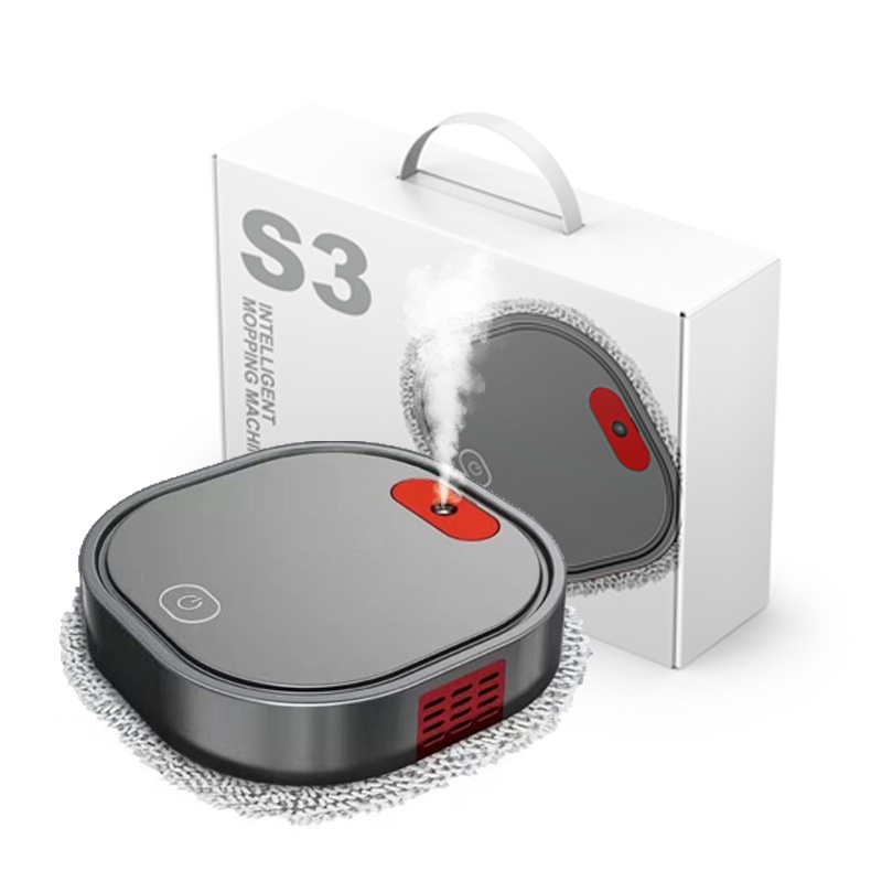 Smart Robot Mop, Auto Floor Cleaner with Humidifying Mist & UV Light Sterilization, Slim 6cm Design, Dry/Wet Mopping, Quiet Operation, 90-Min Battery Life