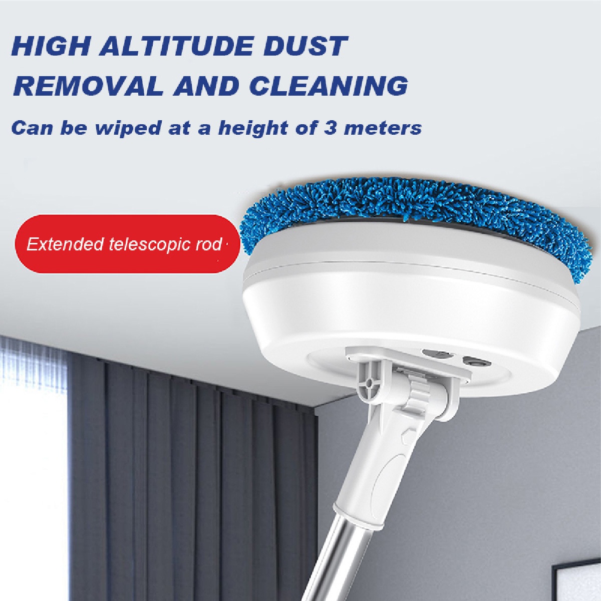 Wireless Electric Spin Mop & Scrubber, Multi-Surface Cleaner for Floors & Glass, Powerful Rotating Head, Dry/Wet Cleaning, 1200mAh Battery, 90-Min Runtime