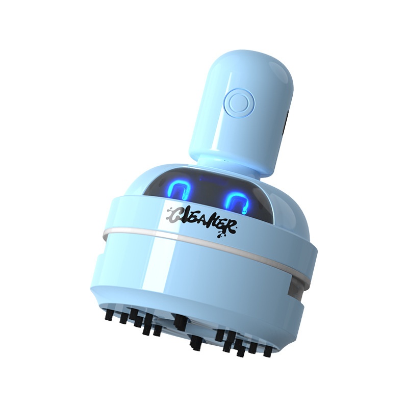 Portable Mini Desktop Vacuum Cleaner, USB Rechargeable Dust Sweeper, Strong 3-Speed Suction, Micro-Porous Filter, 400mAh Battery for Workspace Cleaning