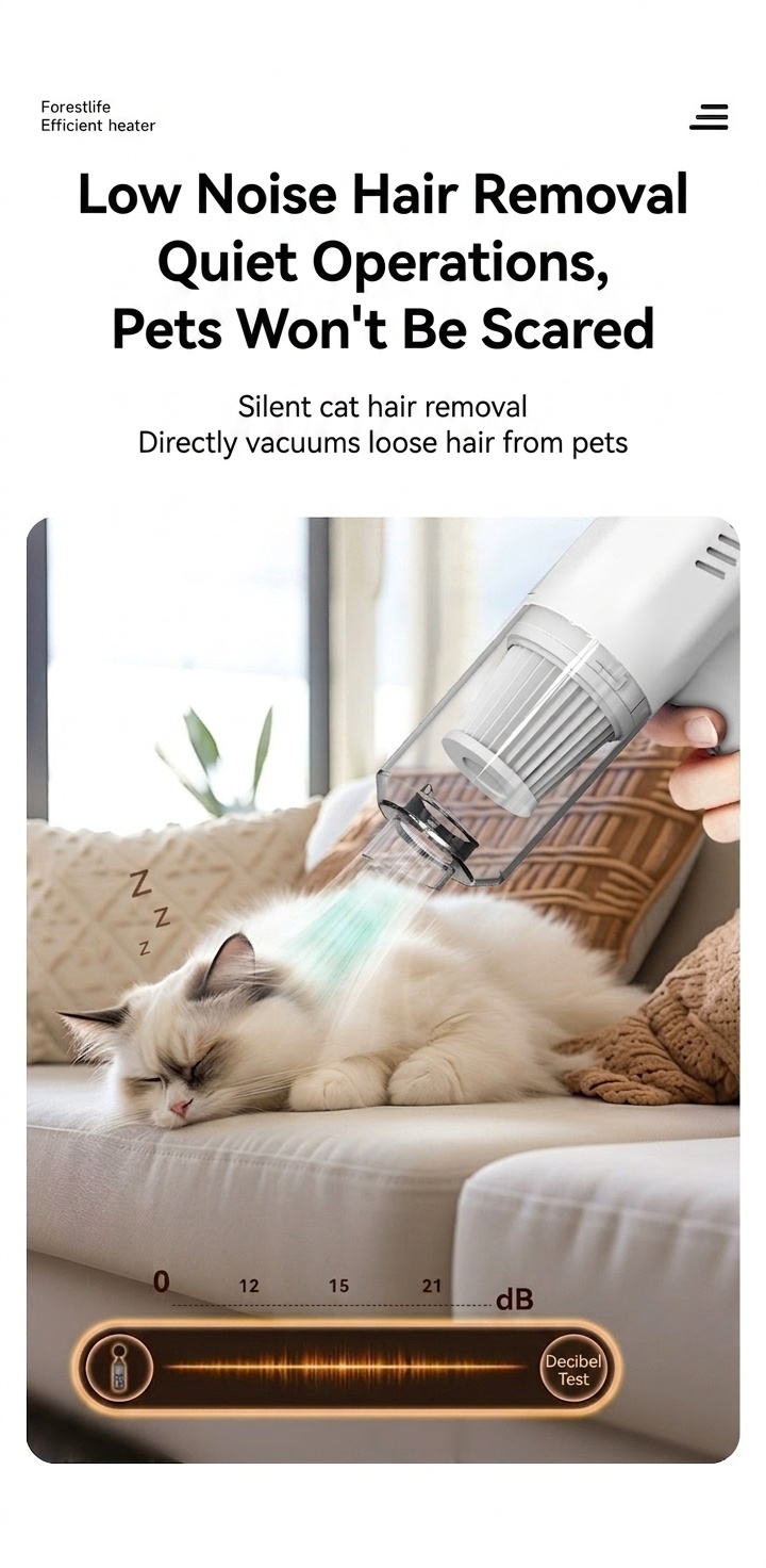 Portable Handheld Car Vacuum Cleaner, Cordless & Powerful Suction for Deep Cleaning, 1500mAh Battery, Low Noise, Multiple Nozzles for Home & Pet Hair