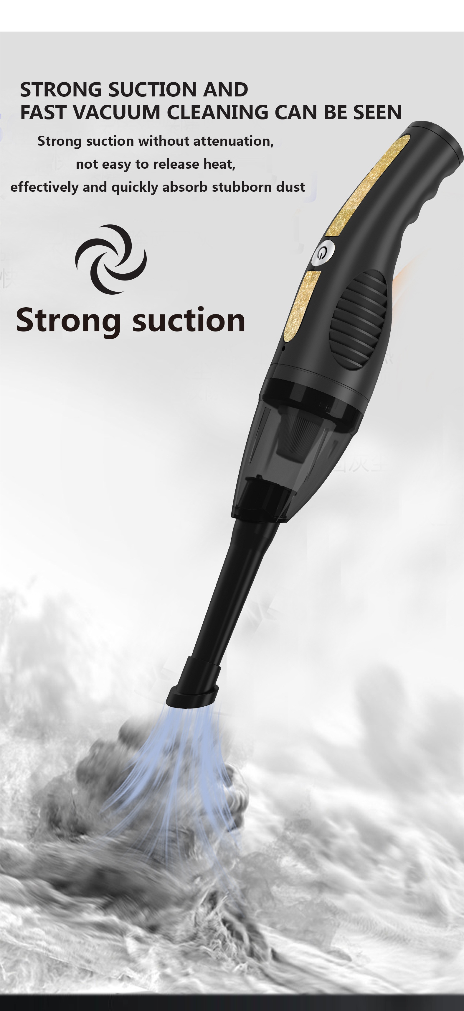 Wireless Handheld Car Vacuum Cleaner, Portable & Powerful Suction for Deep Cleaning, Ergonomic Design, Quiet Operation, Long-Lasting Battery for Home & Office