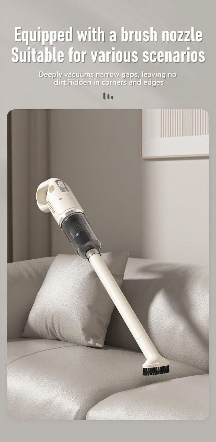 Cordless Stick Vacuum Cleaner, Wireless Handheld with Powerful Suction, Multi-Stage Filtration, Lightweight Design, Long-Lasting Battery, Versatile Brush Head
