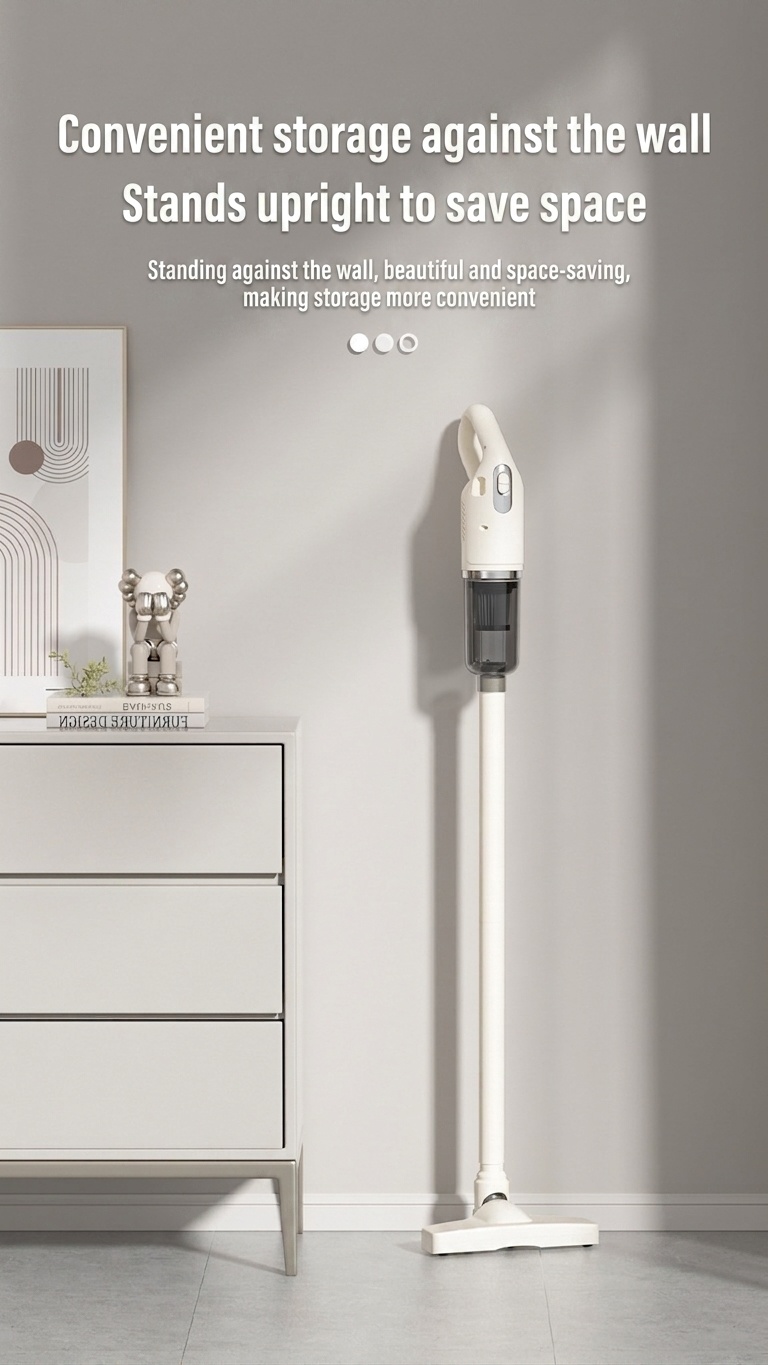 Cordless Stick Vacuum Cleaner, Wireless Handheld with Powerful Suction, Multi-Stage Filtration, Lightweight Design, Long-Lasting Battery, Versatile Brush Head
