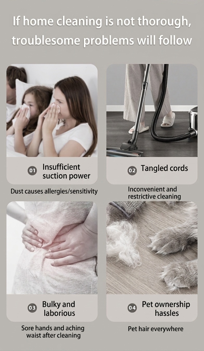 Cordless Stick Vacuum Cleaner, Wireless Handheld with Powerful Suction, Multi-Stage Filtration, Lightweight Design, Long-Lasting Battery, Versatile Brush Head