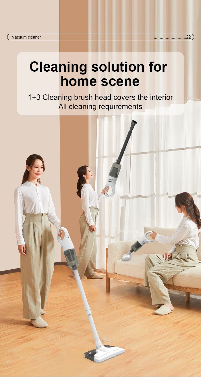 Portable Wireless Handheld Vacuum Cleaner, 15000Pa Strong Suction, 5-Fold Filtration System, Under 70dB Quiet Operation, 30-Min Battery, Multiple Attachments