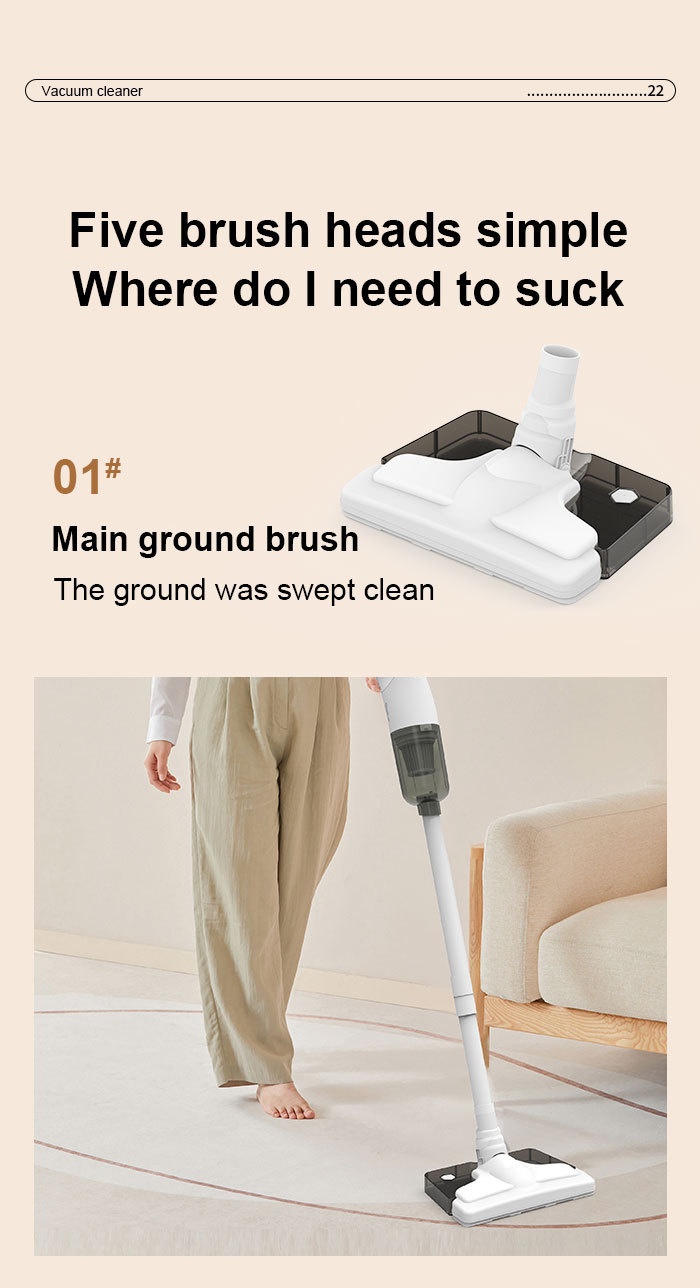 Portable Wireless Handheld Vacuum Cleaner, 15000Pa Strong Suction, 5-Fold Filtration System, Under 70dB Quiet Operation, 30-Min Battery, Multiple Attachments