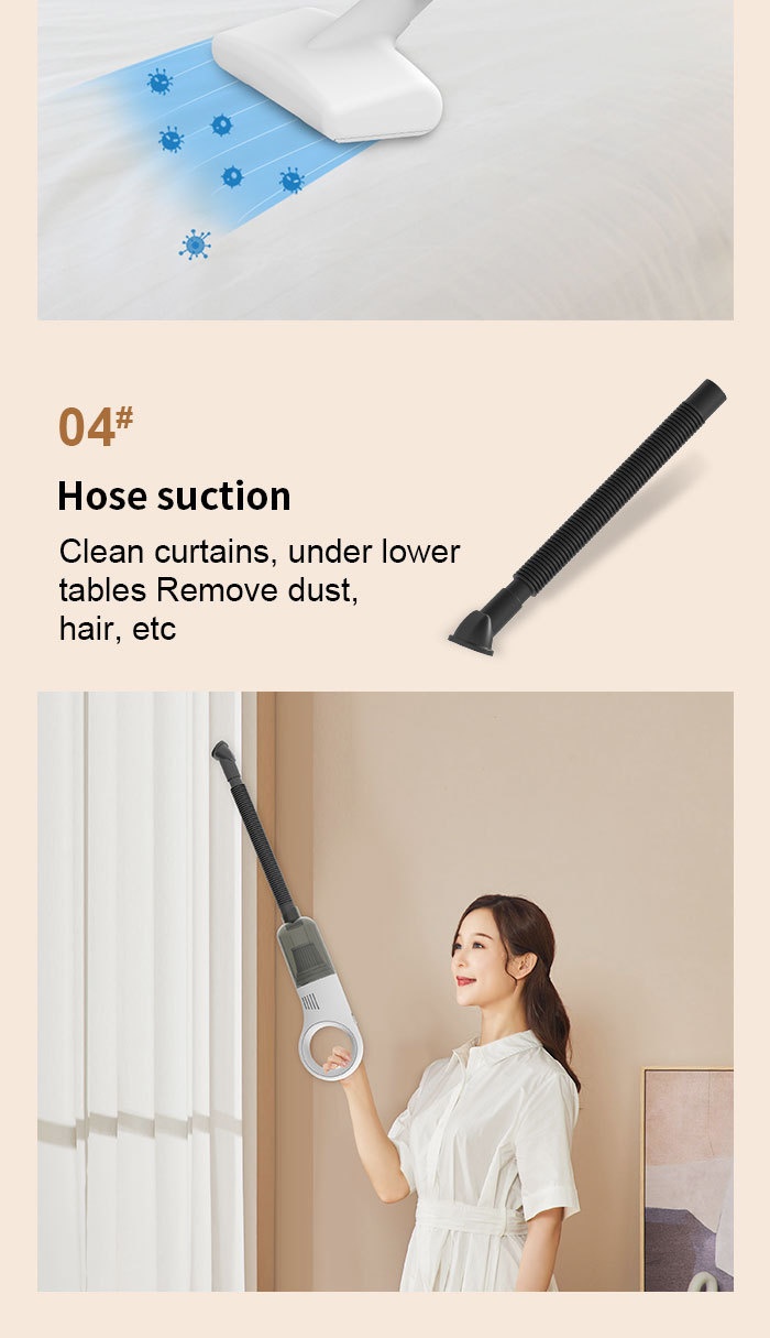 Portable Wireless Handheld Vacuum Cleaner, 15000Pa Strong Suction, 5-Fold Filtration System, Under 70dB Quiet Operation, 30-Min Battery, Multiple Attachments
