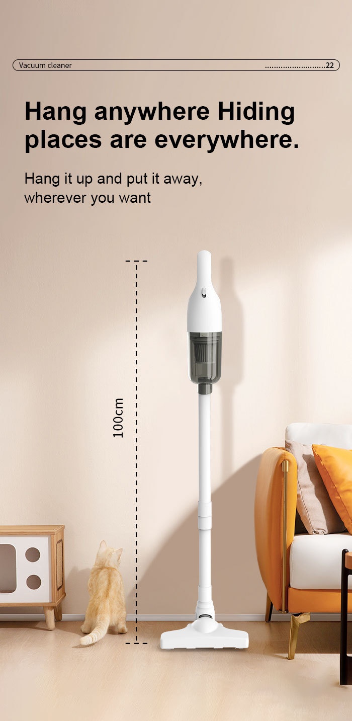 Portable Wireless Handheld Vacuum Cleaner, 15000Pa Strong Suction, 5-Fold Filtration System, Under 70dB Quiet Operation, 30-Min Battery, Multiple Attachments