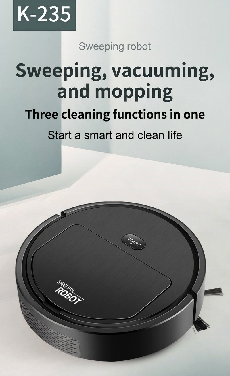 K235 3-in-1 Smart Robot Vacuum Cleaner with Mop & Humidifier, Sweeping & Vacuuming, Smart Obstacle Avoidance, 1500mAh Battery, 60+ Min Quiet Operation