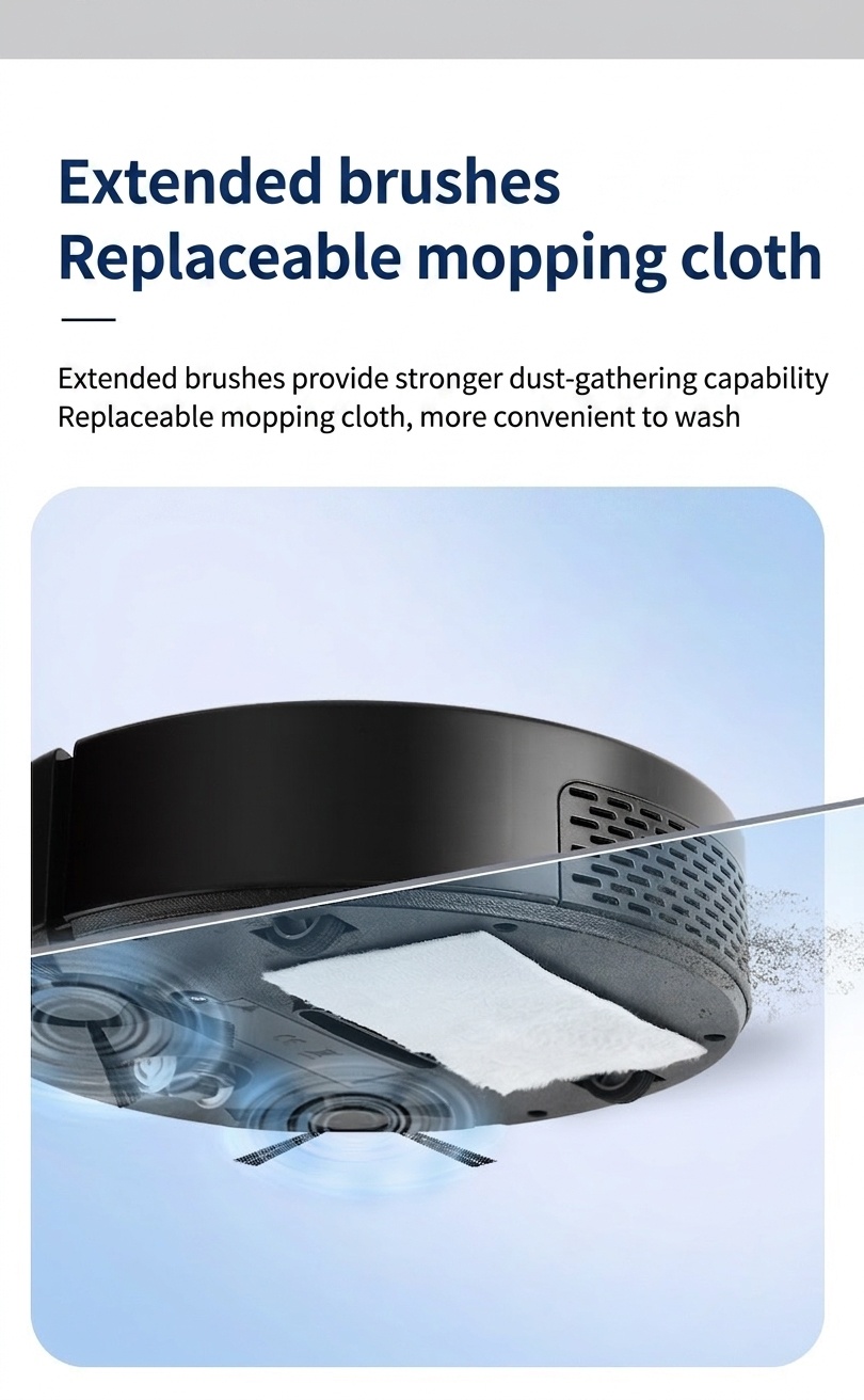 K235 3-in-1 Smart Robot Vacuum Cleaner with Mop & Humidifier, Sweeping & Vacuuming, Smart Obstacle Avoidance, 1500mAh Battery, 60+ Min Quiet Operation