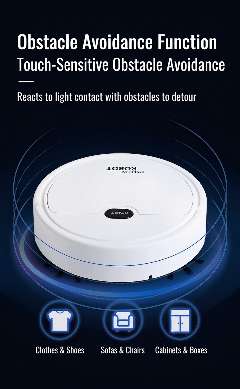 K235 3-in-1 Smart Robot Vacuum Cleaner with Mop & Humidifier, Sweeping & Vacuuming, Smart Obstacle Avoidance, 1500mAh Battery, 60+ Min Quiet Operation