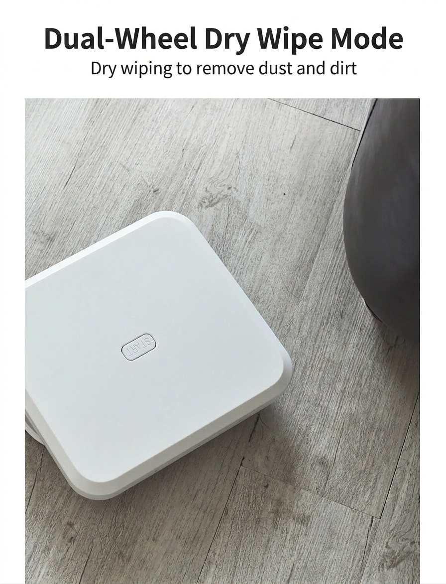 Smart Robot Mop & Sweeper, Automatic Wet/Dry Floor Cleaner, Powerful Dual Rotating Pads, Smart Obstacle Avoidance, Long-Lasting Battery for All Floor Types