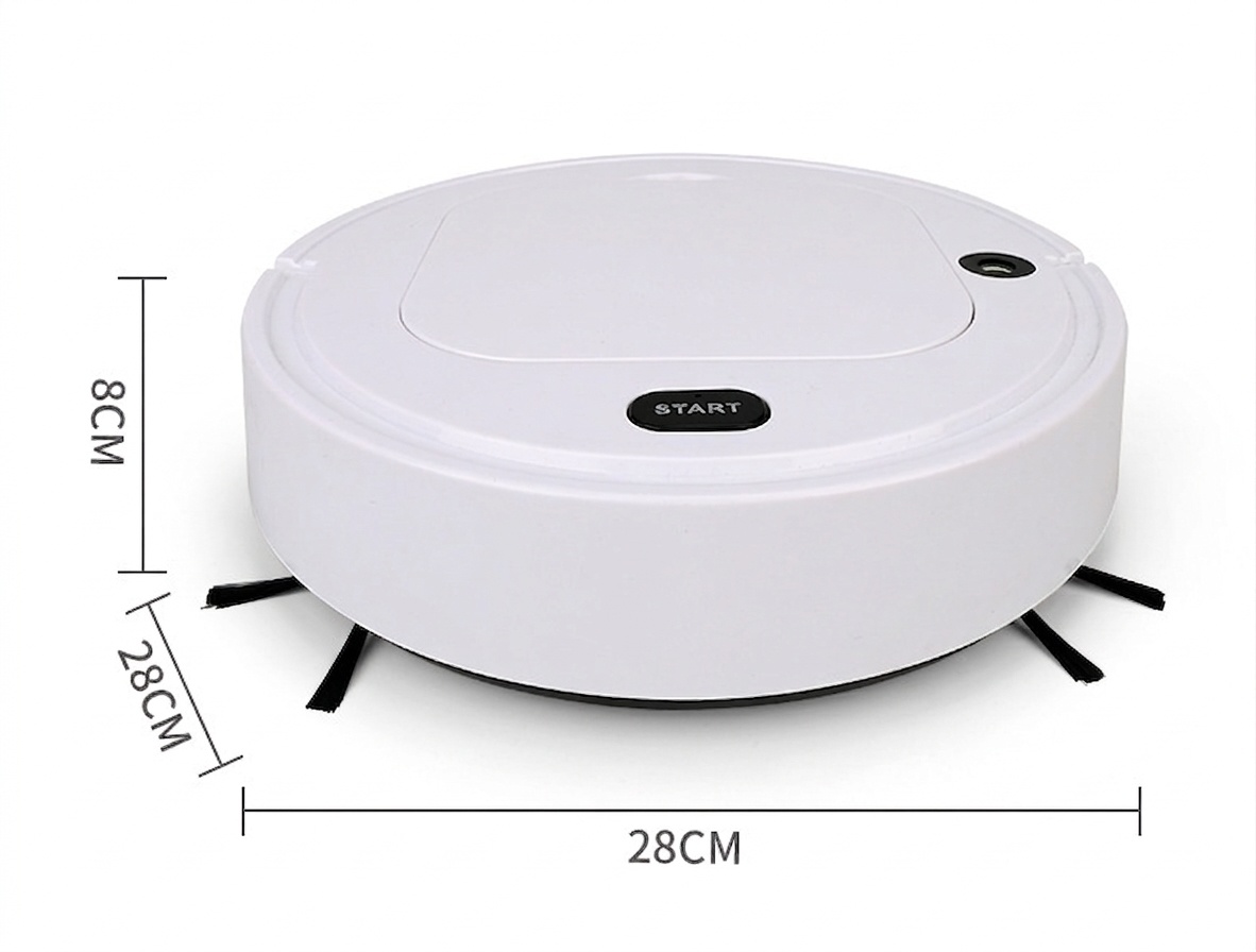Smart Robot Vacuum Cleaner with Auto Mop & Spray, 1800Pa Powerful Suction, Slim Design for Under Furniture, Quiet Operation (<60dB), 90-Min Battery Life