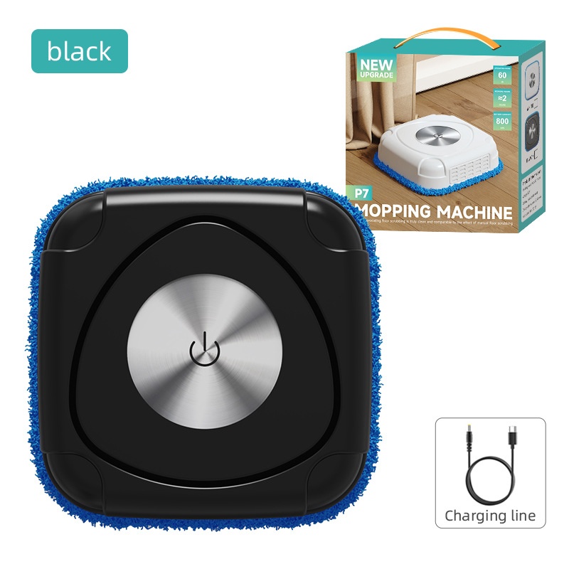 Intelligent Robotic Floor Scrubber, Auto Mopping Machine for Home, Compact Design, Powerful Dust Removal, Low Noise, 800mAh Battery, 120-Min Runtime