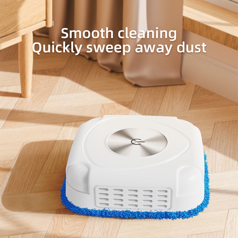 Intelligent Robotic Floor Scrubber, Auto Mopping Machine for Home, Compact Design, Powerful Dust Removal, Low Noise, 800mAh Battery, 120-Min Runtime