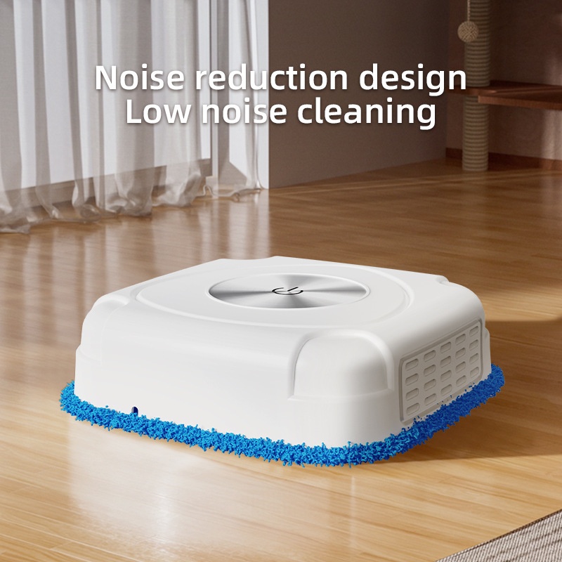 Intelligent Robotic Floor Scrubber, Auto Mopping Machine for Home, Compact Design, Powerful Dust Removal, Low Noise, 800mAh Battery, 120-Min Runtime