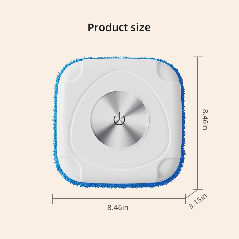 Intelligent Robotic Floor Scrubber, Auto Mopping Machine for Home, Compact Design, Powerful Dust Removal, Low Noise, 800mAh Battery, 120-Min Runtime