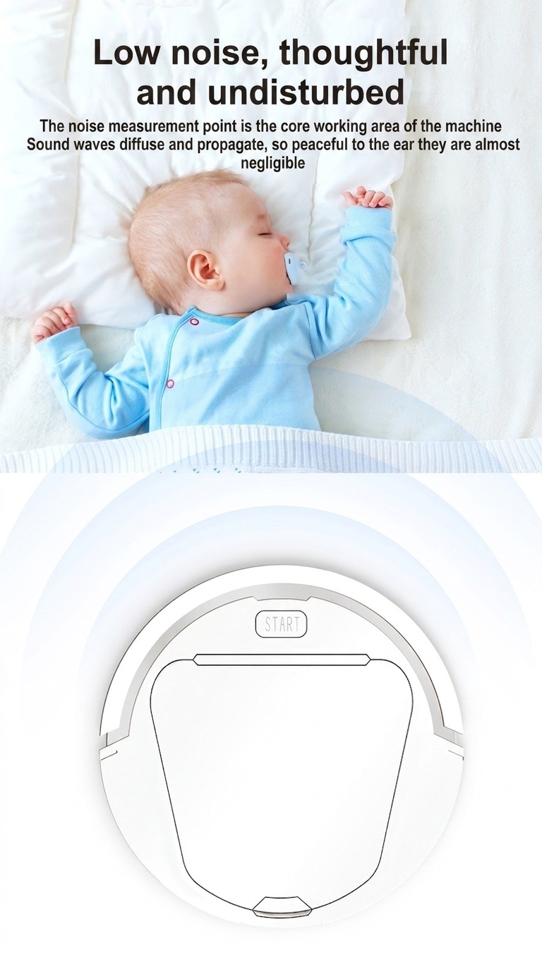 YS28 3-in-1 Robotic Vacuum Cleaner, Sweep, Mop & Vacuum, Powerful Suction, Slim 7cm Design for Under Furniture, Low-Noise Operation, 80-Min Battery Life