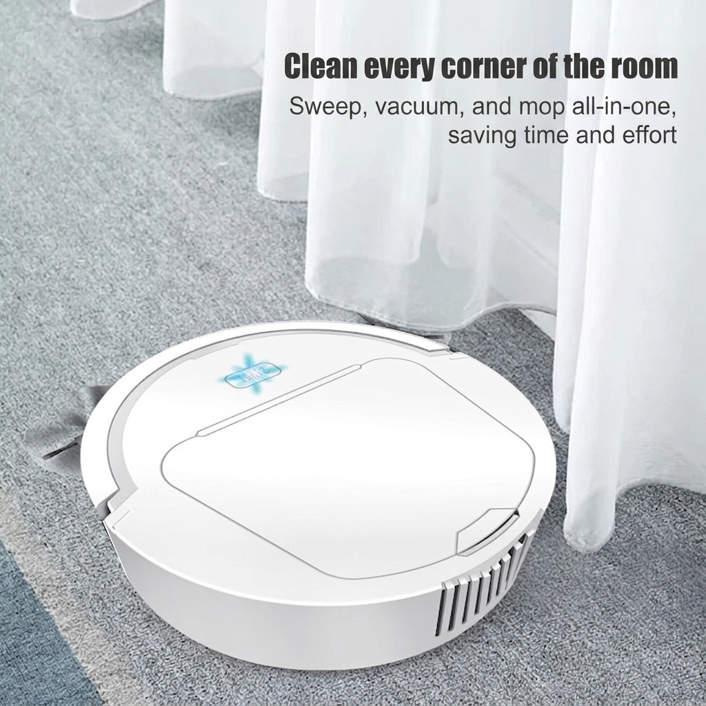 YS28 3-in-1 Robotic Vacuum Cleaner, Sweep, Mop & Vacuum, Powerful Suction, Slim 7cm Design for Under Furniture, Low-Noise Operation, 80-Min Battery Life