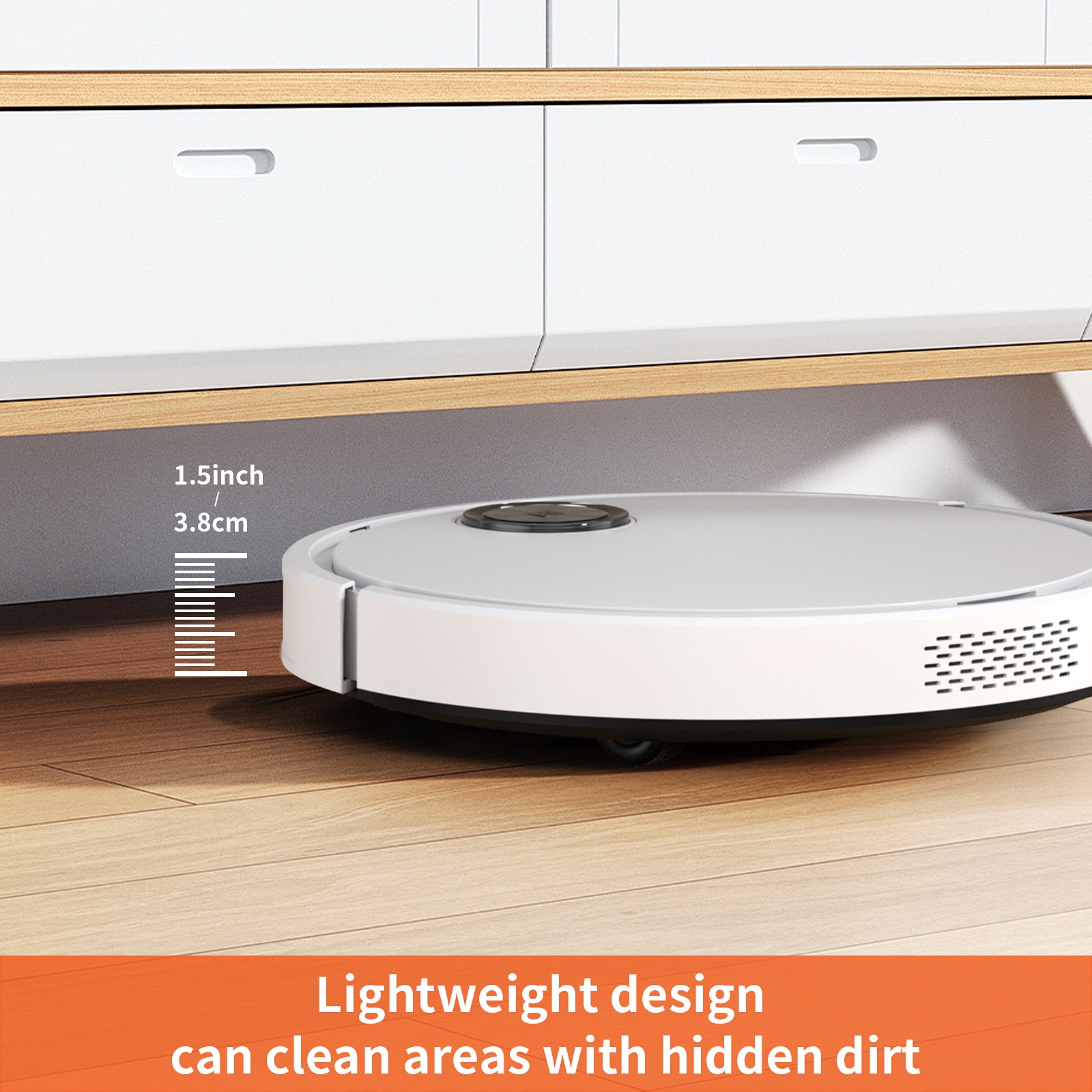 Smart Robot Vacuum Cleaner with Mop, 2800Pa Powerful Suction, App & Remote Control, Intelligent Obstacle Recognition, Slim Design, Ideal for Pet Hair