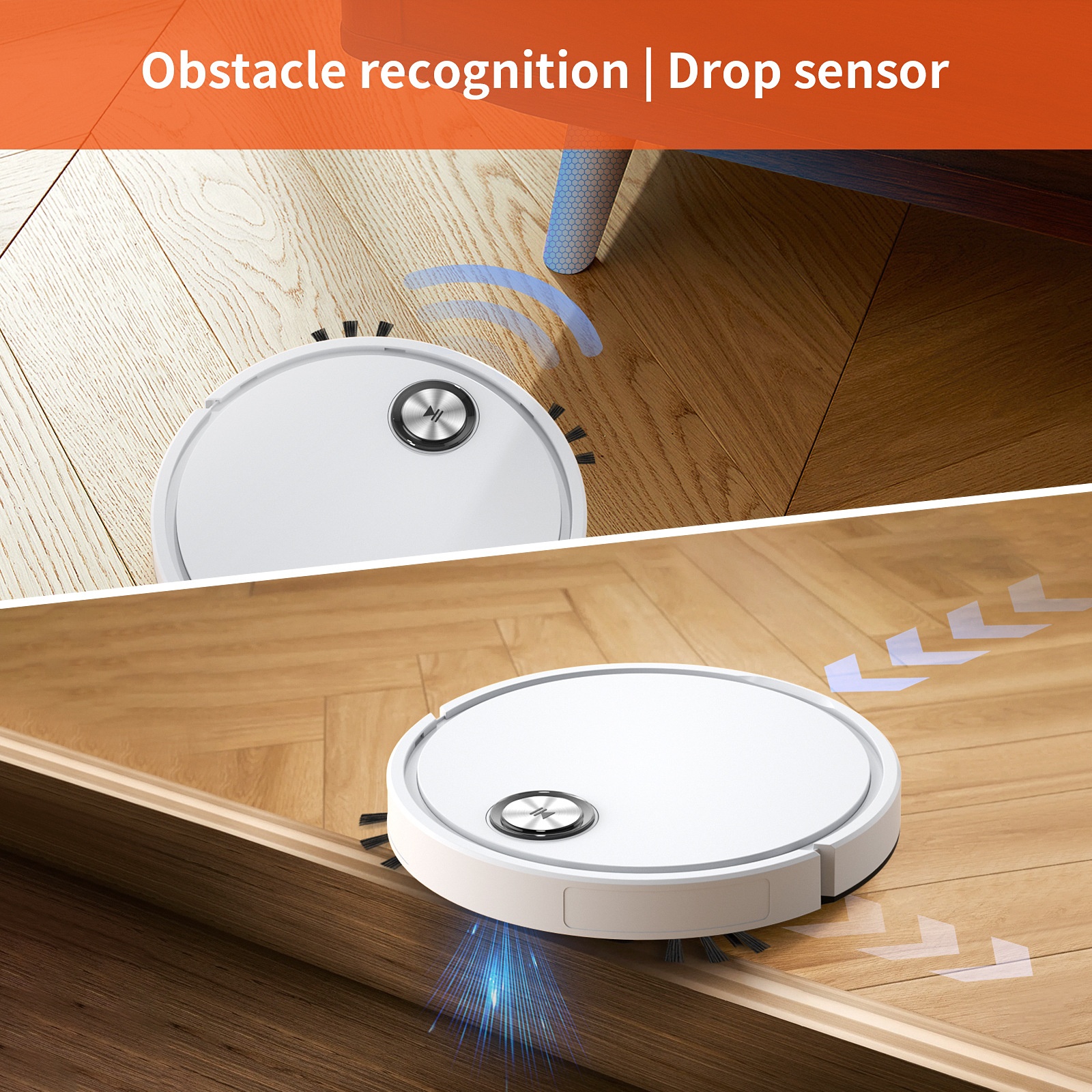 Smart Robot Vacuum Cleaner with Mop, 2800Pa Powerful Suction, App & Remote Control, Intelligent Obstacle Recognition, Slim Design, Ideal for Pet Hair