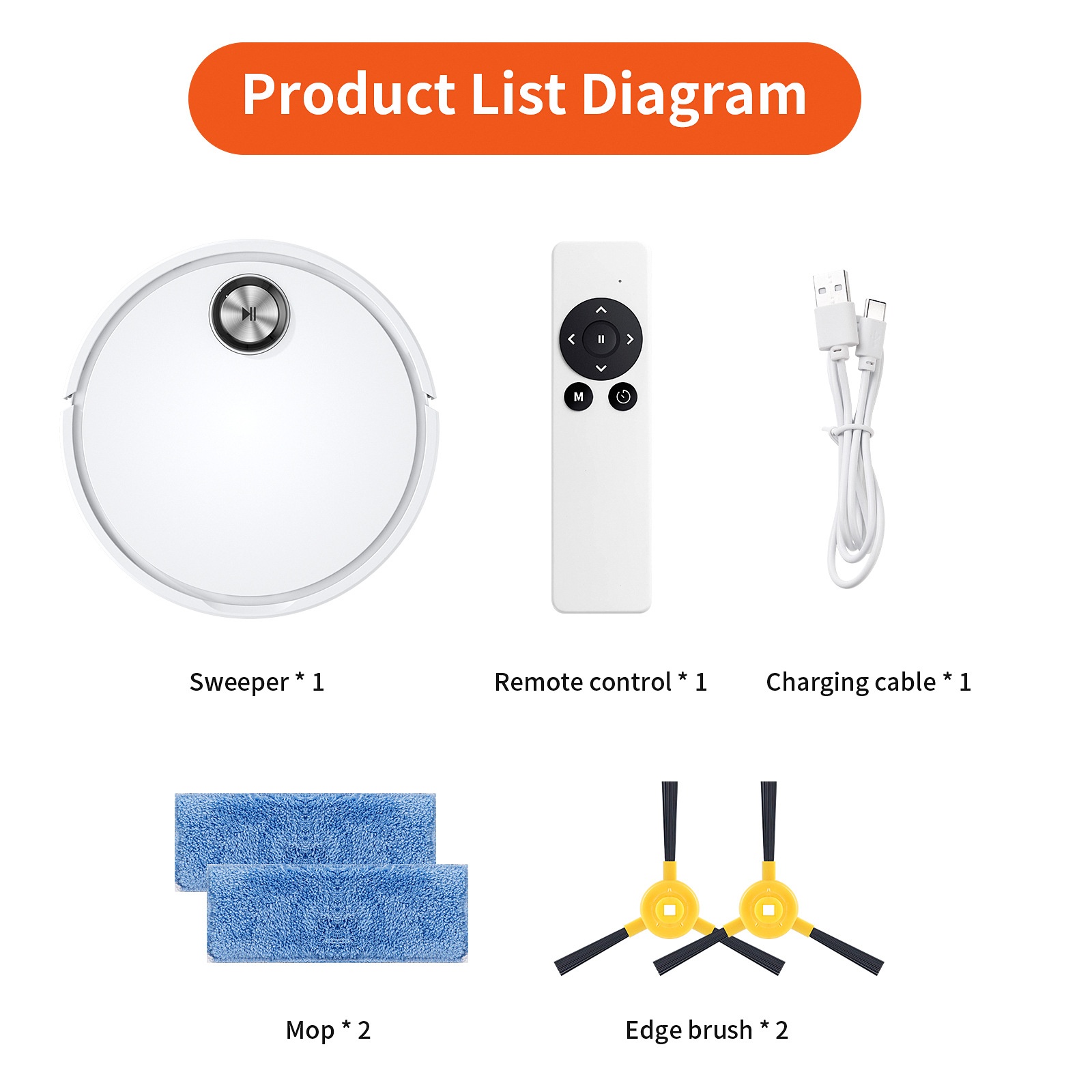 Smart Robot Vacuum Cleaner with Mop, 2800Pa Powerful Suction, App & Remote Control, Intelligent Obstacle Recognition, Slim Design, Ideal for Pet Hair