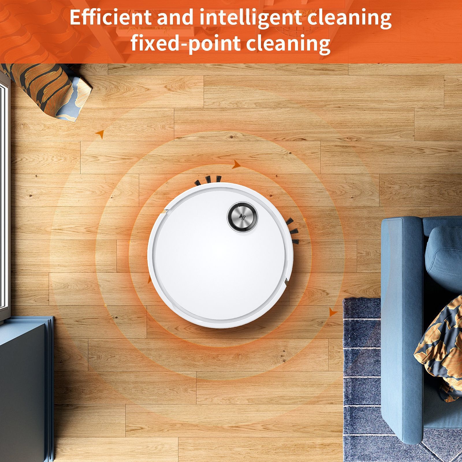 Smart Robot Vacuum Cleaner with Mop, 2800Pa Powerful Suction, App & Remote Control, Intelligent Obstacle Recognition, Slim Design, Ideal for Pet Hair