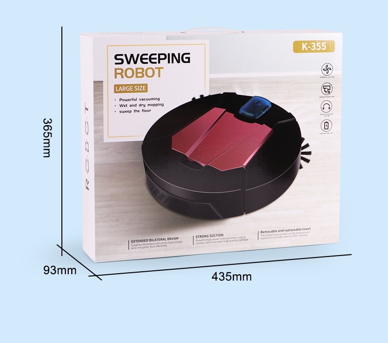 4-in-1 Smart Robot Vacuum Cleaner with Mop & Humidifier Function, Powerful Suction & Sweeping, Slim Design, Quiet Operation, 90-Min Battery Life
