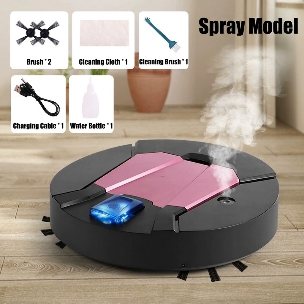 4-in-1 Smart Robot Vacuum Cleaner with Mop & Humidifier Function, Powerful Suction & Sweeping, Slim Design, Quiet Operation, 90-Min Battery Life
