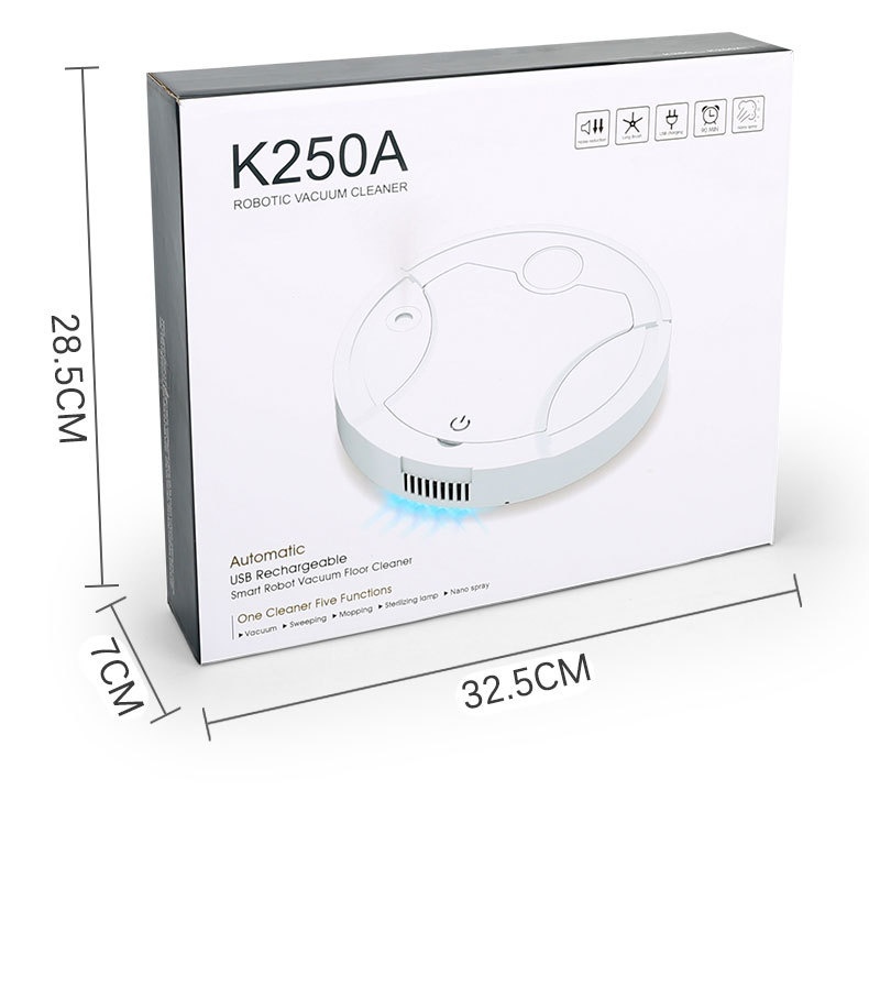 K250A Smart Robot Vacuum Cleaner, 5-in-1 Sweep, Mop, Vacuum, Humidify & UV Sterilize, Intelligent Obstacle Avoidance, 1200mAh Battery, 90-Min Runtime