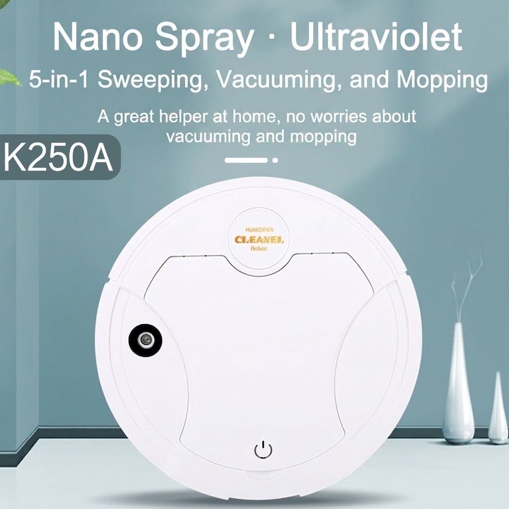 K250A Smart Robot Vacuum Cleaner, 5-in-1 Sweep, Mop, Vacuum, Humidify & UV Sterilize, Intelligent Obstacle Avoidance, 1200mAh Battery, 90-Min Runtime